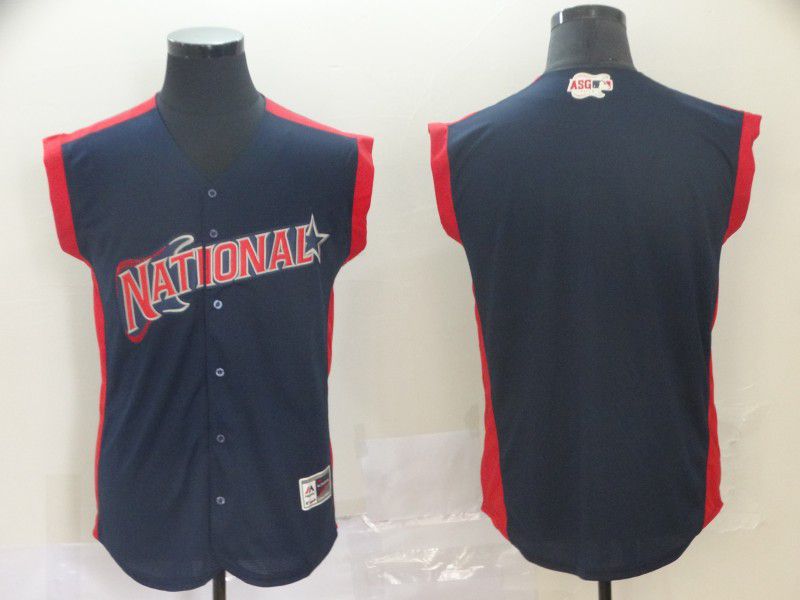 Men Los Angeles Dodgers Blank Navy Blue 2019 All Star MLB Jerseys